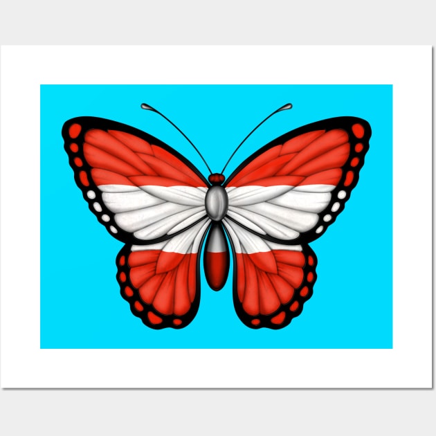 Austrian Flag Butterfly Wall Art by jeffbartels